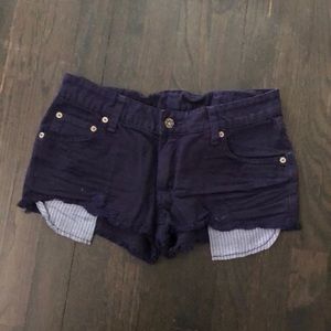 LF purple denim shorts